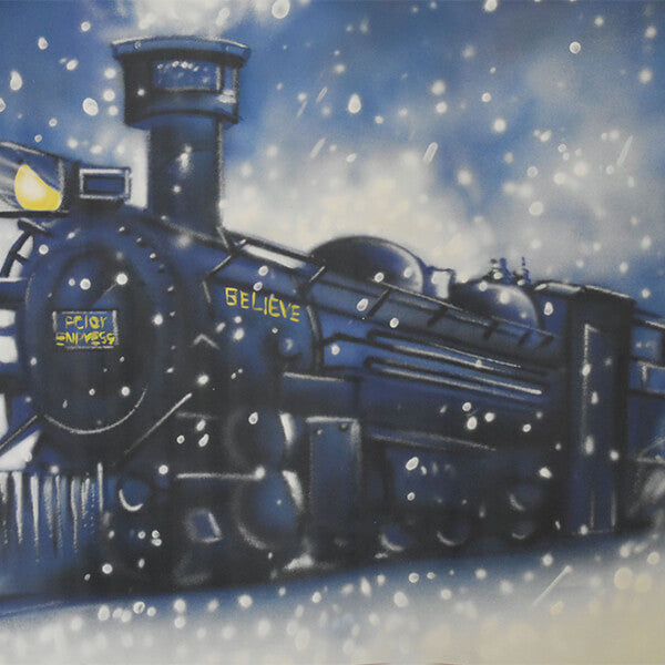 Fox Steam Train Rolled Vinyl Backdrops for Children - Foxbackdrop