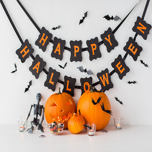 Fox Halloween Party Ghost Kids Vinyl Rolled Backdrop - Foxbackdrop