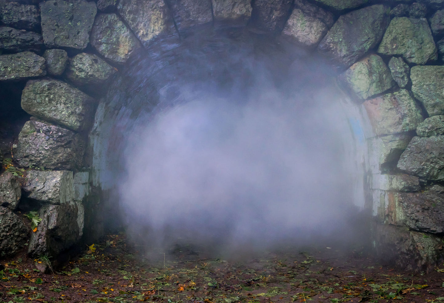 Fox Stone Cave Smoke Vinyl Photos Backdrop - Foxbackdrop