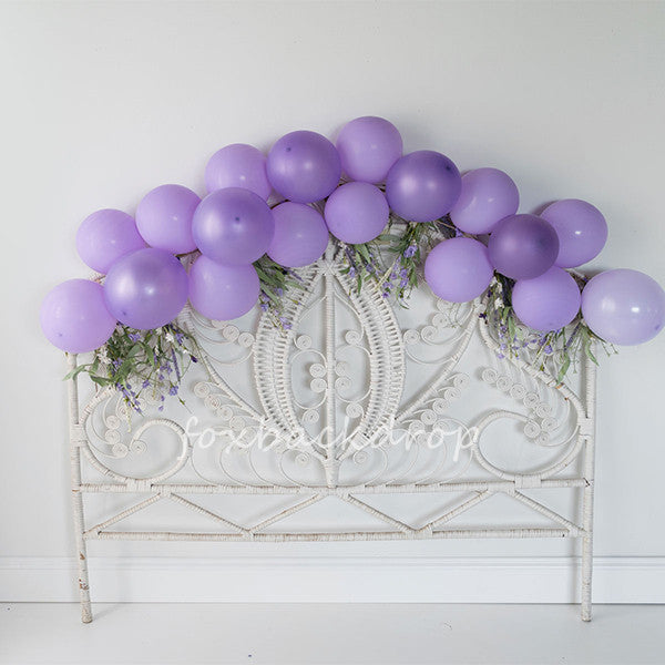 Fox Children Backdrop Purple Balloons Design by Kali - Foxbackdrop