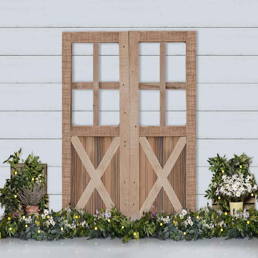 Fox Rolled Vinyl Spring Door Photography Easter Backdrop - Foxbackdrop