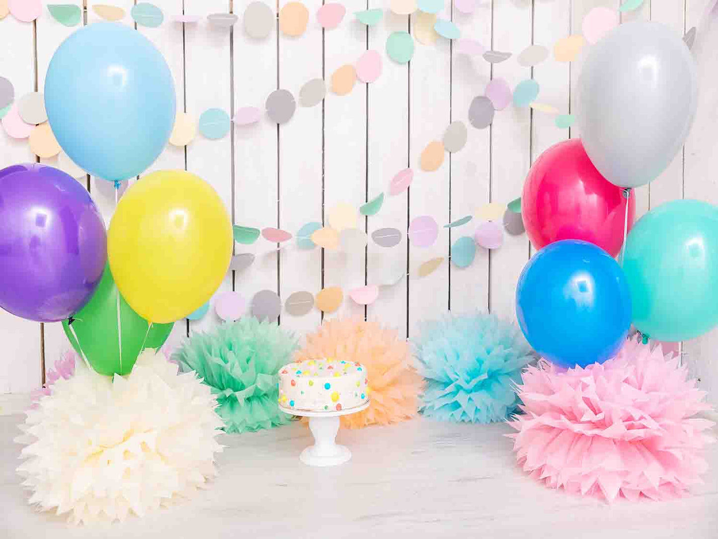 Fox Rolled Children Birthday Vinyl Photography Backdrop - Foxbackdrop