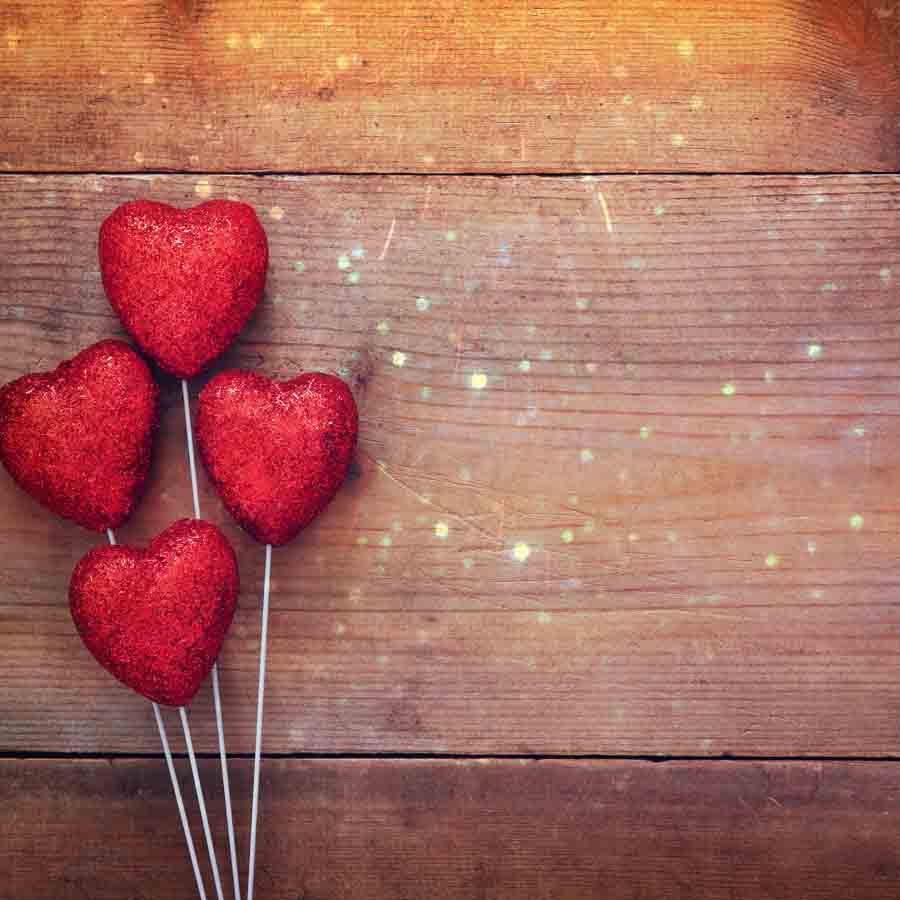 Fox Rolled Vinyl Brown Wood Valentine's Day Backdrop for Photography - Foxbackdrop