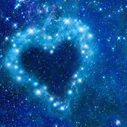 Fox Rolled Vinyl Blue Shiny Star Sky Valentine Backdrop - Foxbackdrop