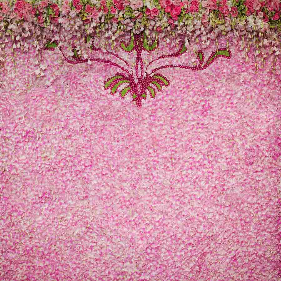 Fox Rolled Pink Flowers Valentine's Day Vinyl Backdrop - Foxbackdrop