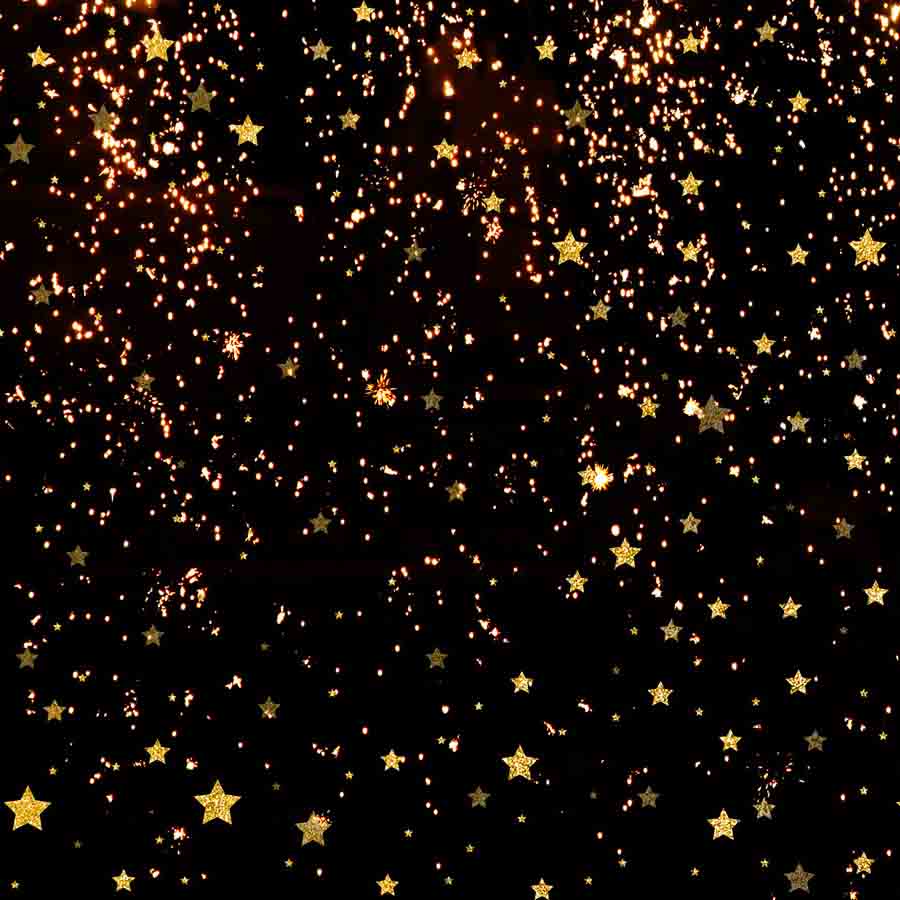 Fox Rolled Vinyl Golden Start Black Backdrop for Cake Smash - Foxbackdrop