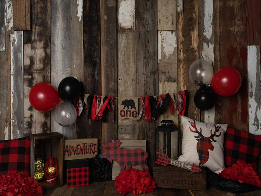 Fox Rolled Vinyl Girl Birthday Balloon Backdrop Design by Kali - Foxbackdrop