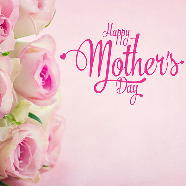 Fox Rolled Vinyl Pink Mother's Day Photo Backdrop - Foxbackdrop