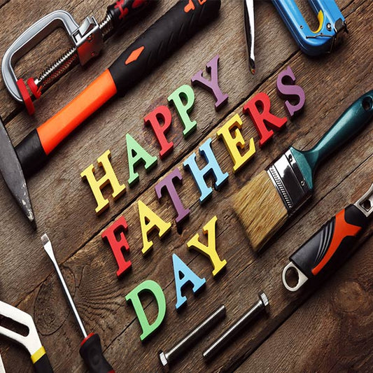Fox Rolled Vinyl Happy Dad Father's Day Photography Backdrop - Foxbackdrop