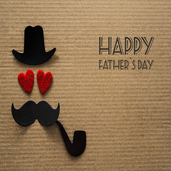 Fox Rolled Vinyl Brown Happy Father's Day Backdrop - Foxbackdrop