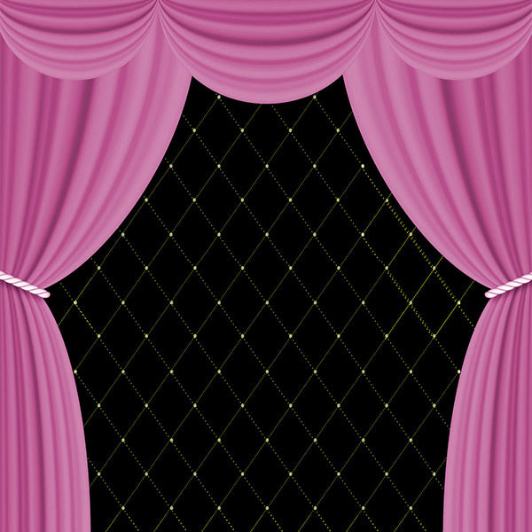 Fox Rolled Baby Boss Stage Fuchsia Curtain Children Vinyl Backdrop - Foxbackdrop