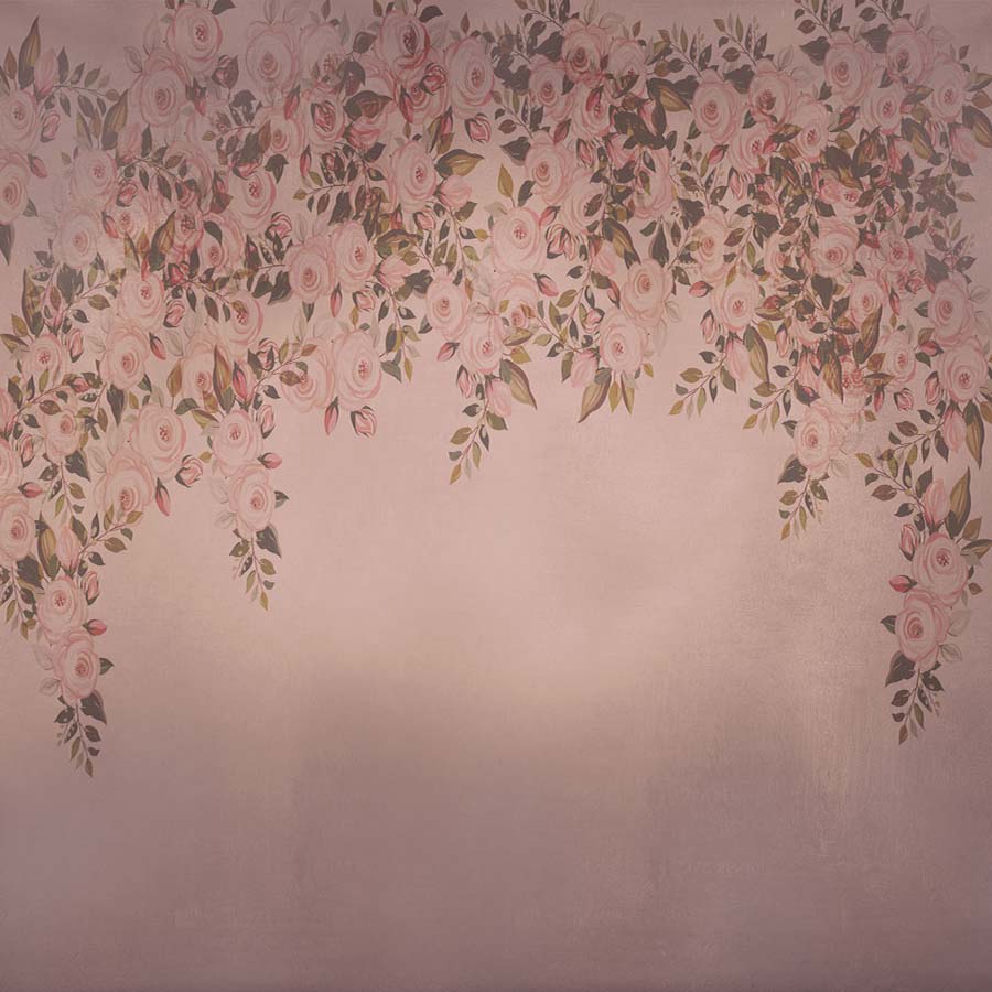 Fox Rolled Vinyl Flowers Printed Floral Photography Backdrop - Foxbackdrop