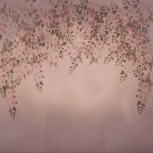 Fox Rolled Vinyl Flowers Printed Floral Photography Backdrop - Foxbackdrop