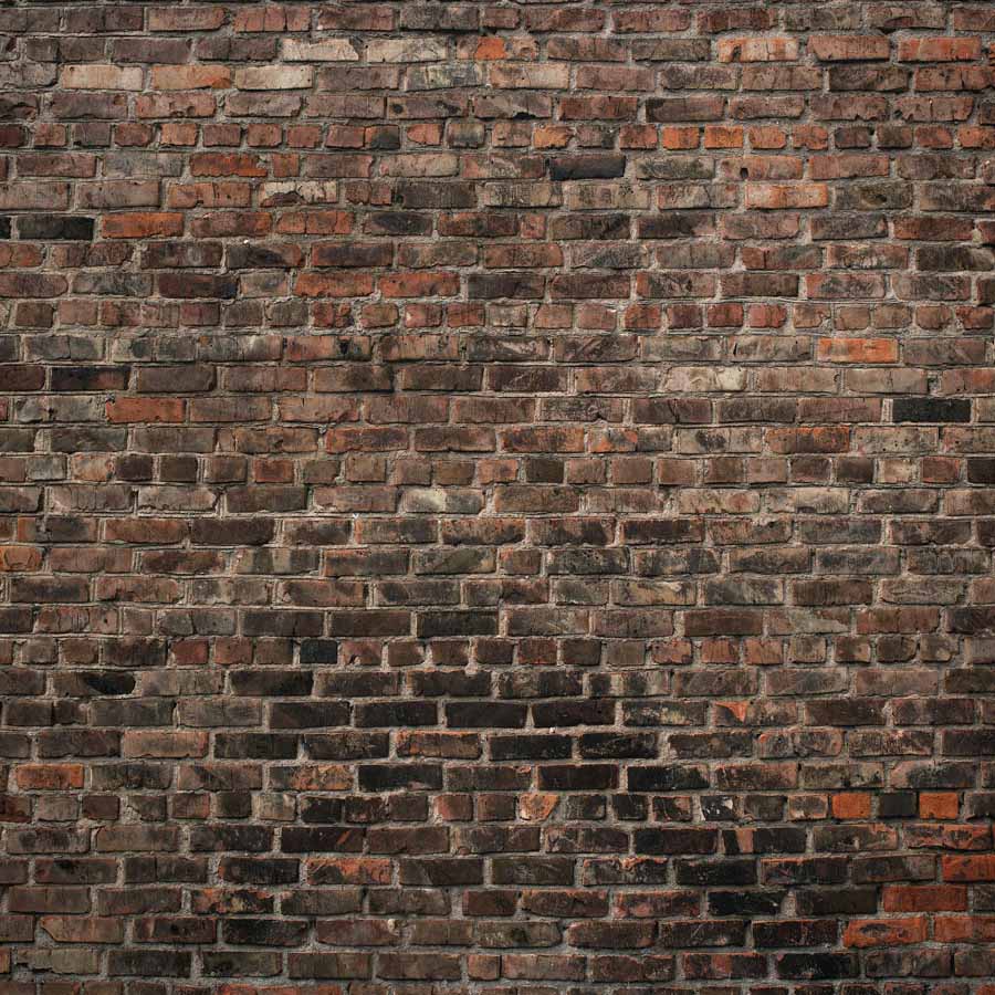 Fox Rolled Dark Black Dirty Brick Wall Vinyl Backdrop - Foxbackdrop