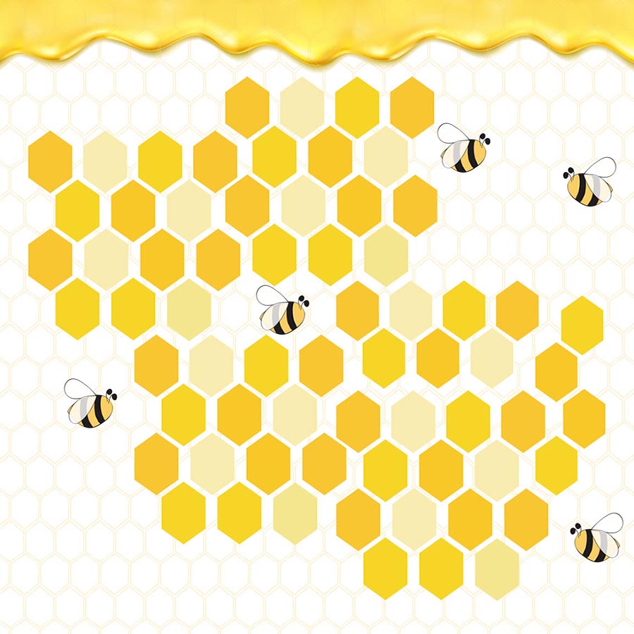 Fox Rolled Yellow Honeybee Children Photography Backdrop - Foxbackdrop