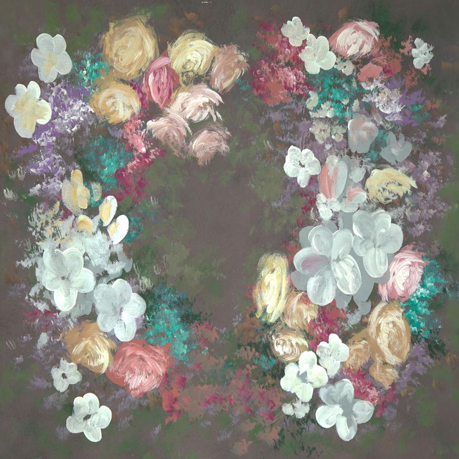 Fox Rolled Dreamy Flowers Maternity Children Vinyl Backdrop - Foxbackdrop