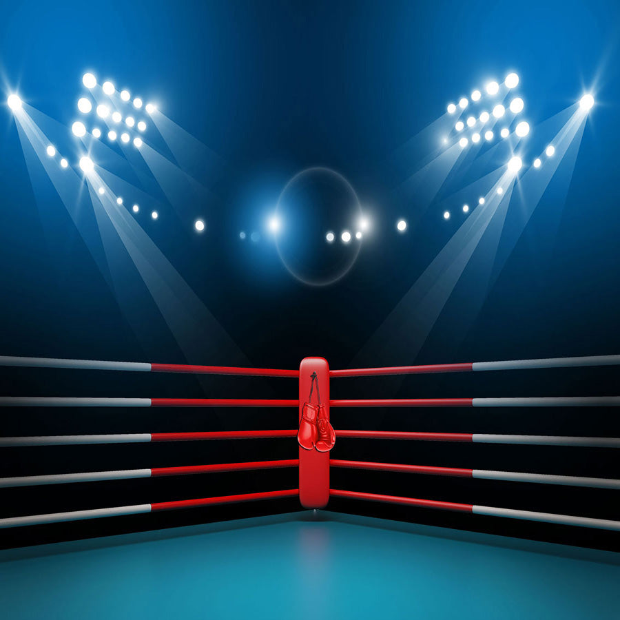 Fox Rolled Boxer Match Sports Vinyl Photography Backdrop - Foxbackdrop