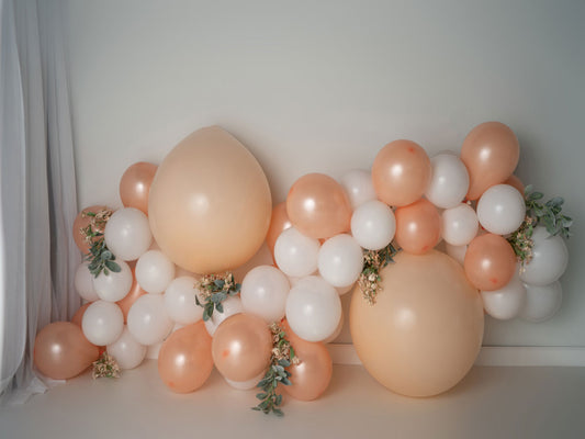 Fox Vinyl Girl's Birthday Backdrop With Balloons Design by Kali - Foxbackdrop