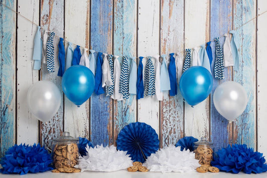 Fox Rolled Boy's Birthday Cookies Cake Smash Vinyl Backdrop Designed By Jacky Rose Photography - Foxbackdrop