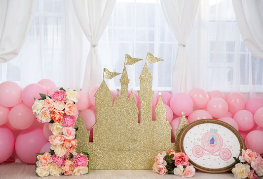 Fox Girl Birthday Cake Smash Vinyl Children Backdrop Designed By Blanca Perez - Foxbackdrop