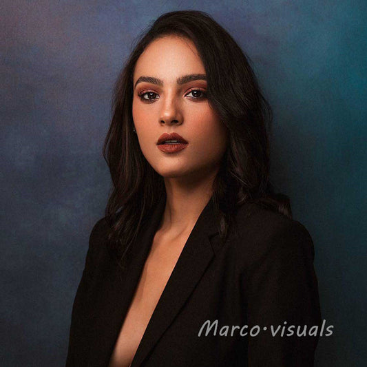 Fox Rolled Dark Blue Abstract Texture Vinyl Backdrop - Foxbackdrop