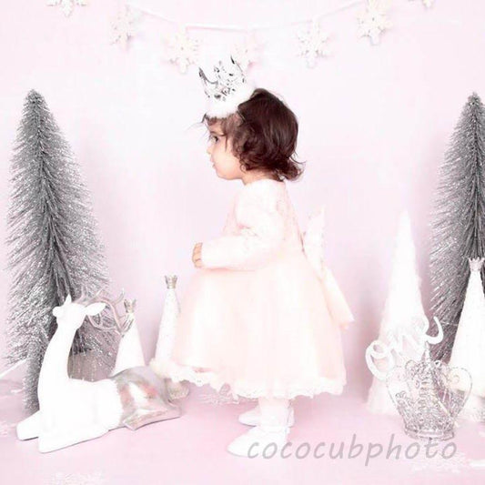 Fox Rolled Pink Abstract Children Vinyl Photos Backdrop - Foxbackdrop