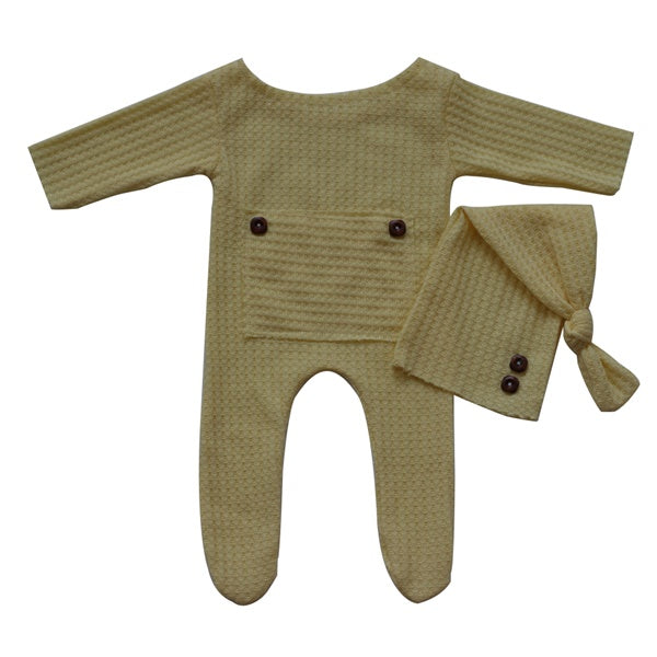 Fox 2 pcs/set Newborn Knitting Bonnet with Outfit for Photoshoot - Foxbackdrop