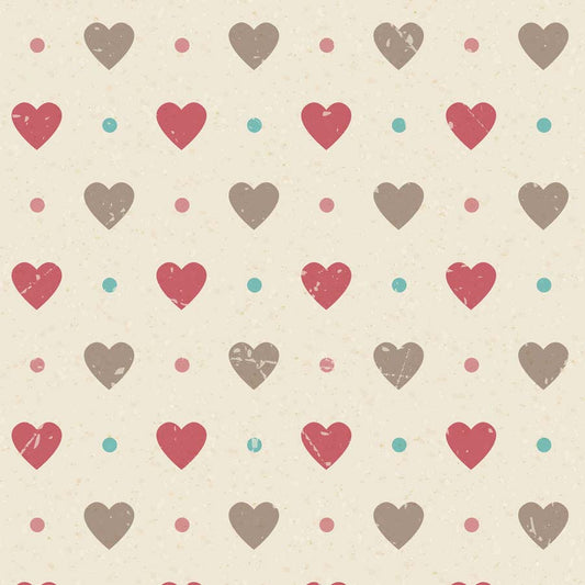 Fox Rolled Valentine Day Printed Heart Vinyl Backdrop for Photography - Foxbackdrop