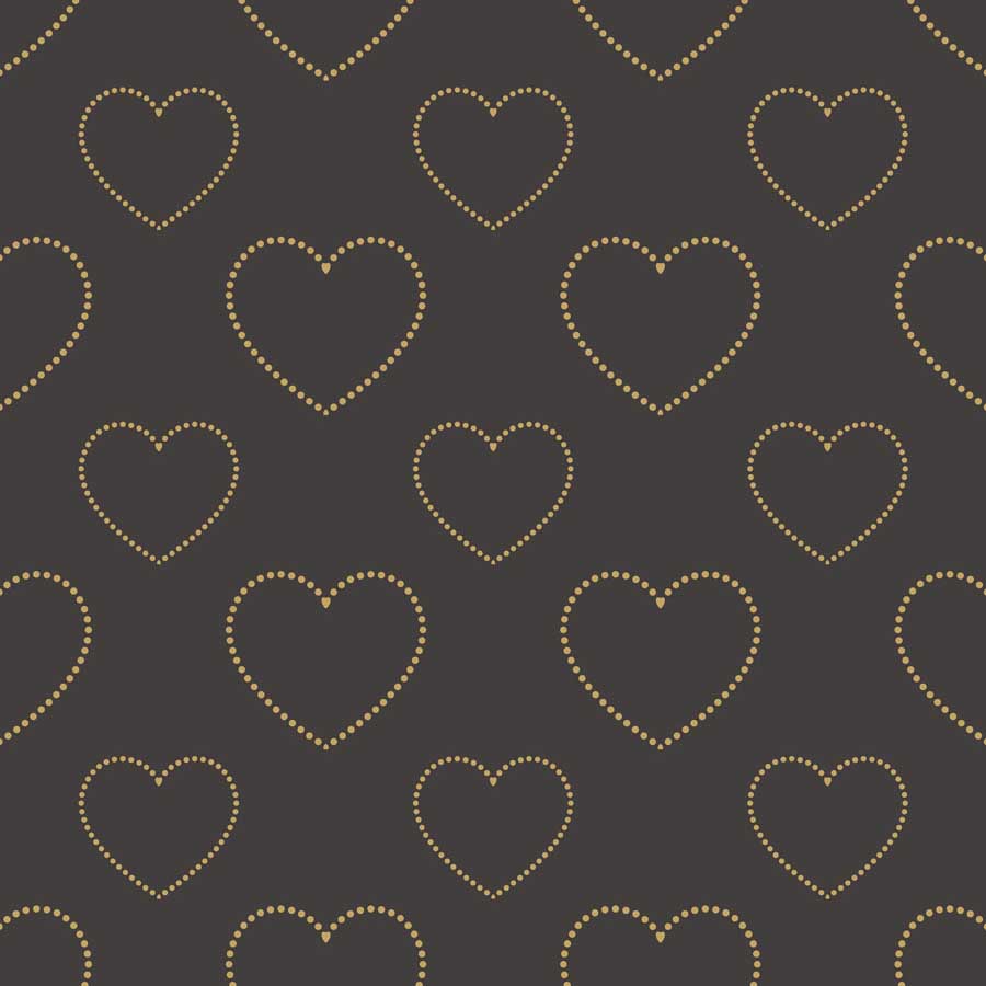 Fox Rolled Vinyl Dark Gray Gold Heart Valentine Backdrop - Foxbackdrop