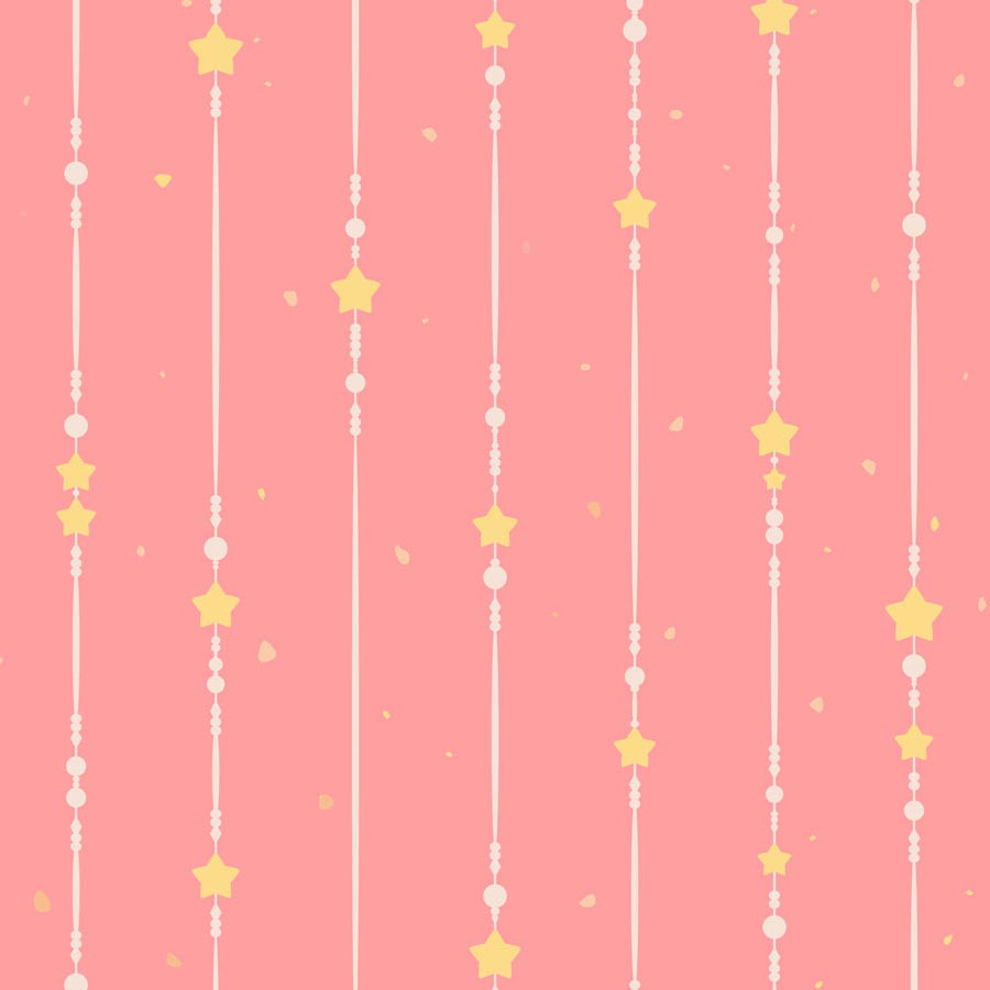 Fox Rolled Vinyl Pink Gold Stars Children Photography Backdrop - Foxbackdrop