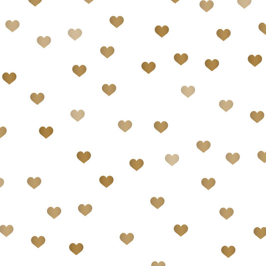 Fox Rolled Vinyl Brown Heart Valentine White Photo Backdrop - Foxbackdrop