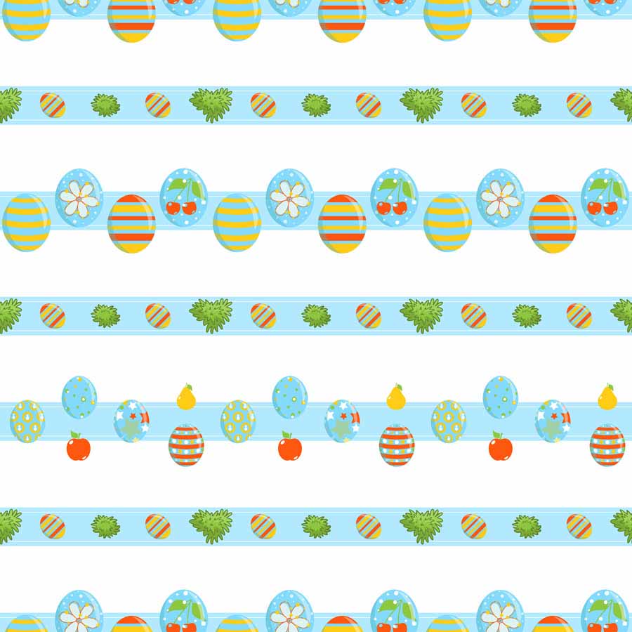 Fox Rolled Vinyl Colorful Easter Egg Blue Backdrop for Photography - Foxbackdrop