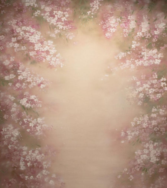 Fox Rolled Pink Flowers Dreamy Vinyl Kids Backdrop - Foxbackdrop