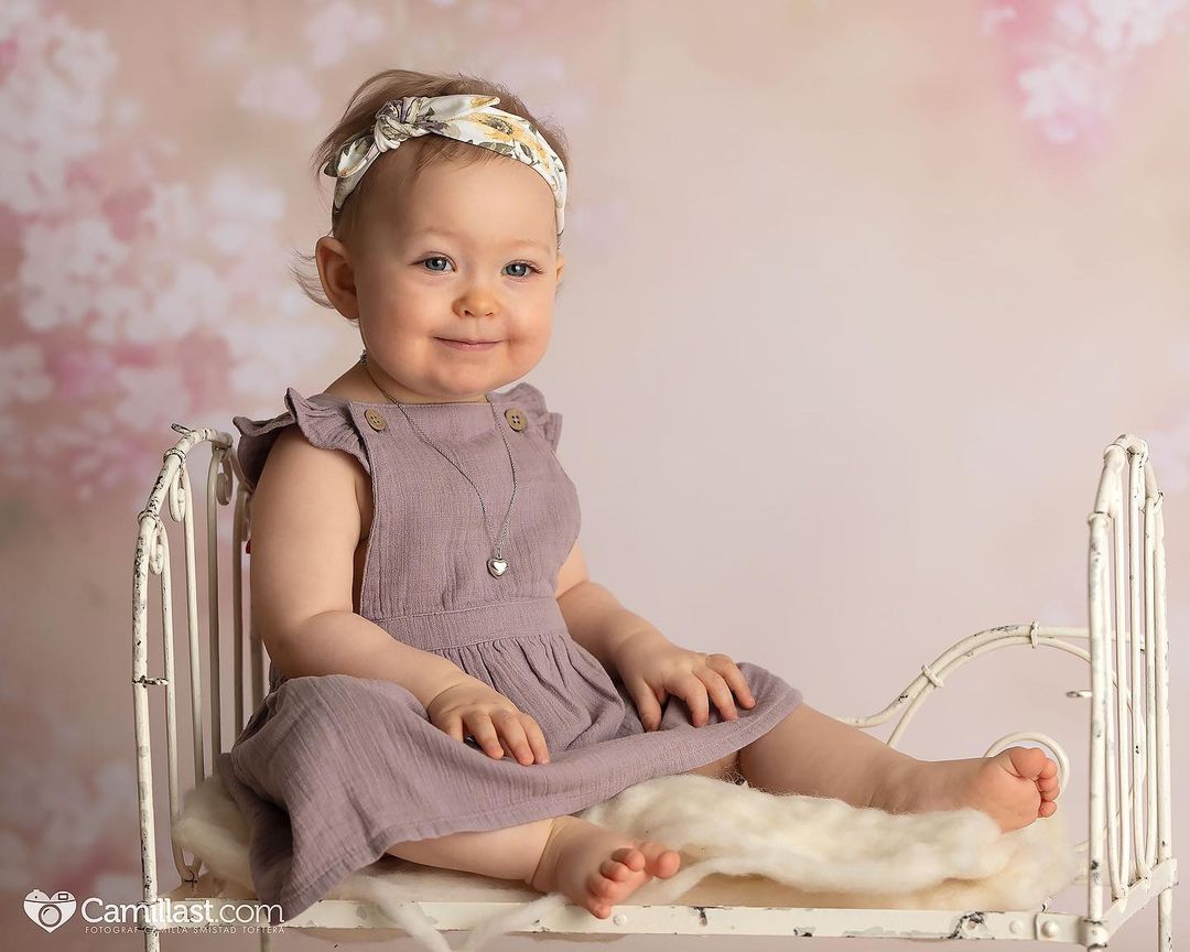 Fox Rolled Pink Flowers Dreamy Vinyl Kids Backdrop - Foxbackdrop