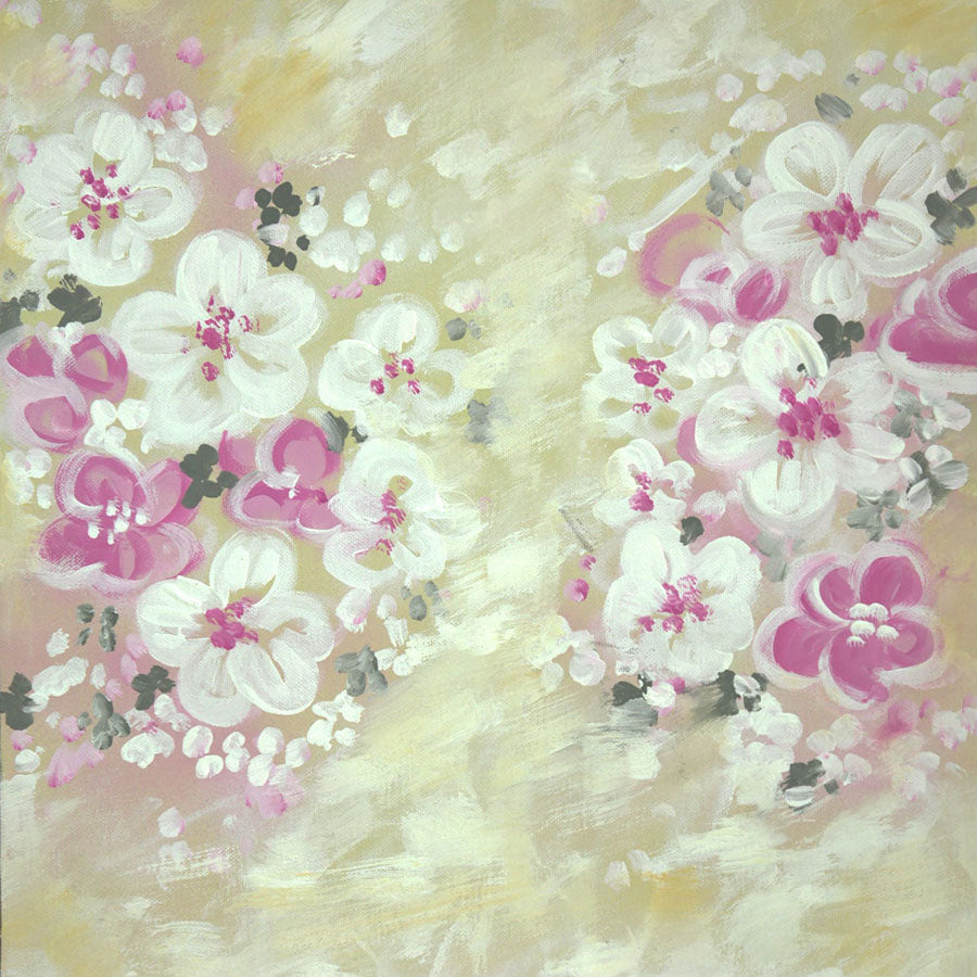 Fox Rolled Dreamy Flowers Pregnant Vinyl Photo Backdrop - Foxbackdrop