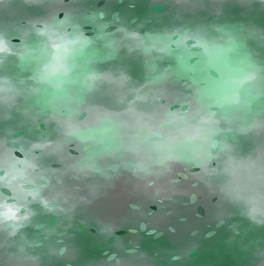 Fox Abstract Green with Leaves Vinyl Backdrop Designed By Ani Ghelichian - Foxbackdrop