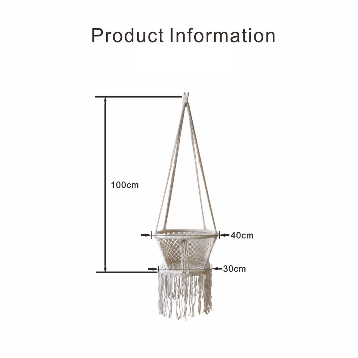 Fox Tassel Hanging Chair Children Baby Hanging Basket Swing