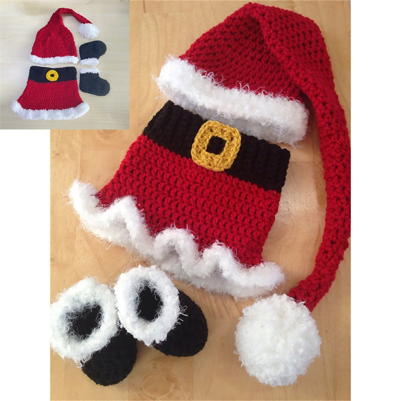 Fox 2 pcs Photography Clothing Baby Newborn Knitted Christmas Clothes