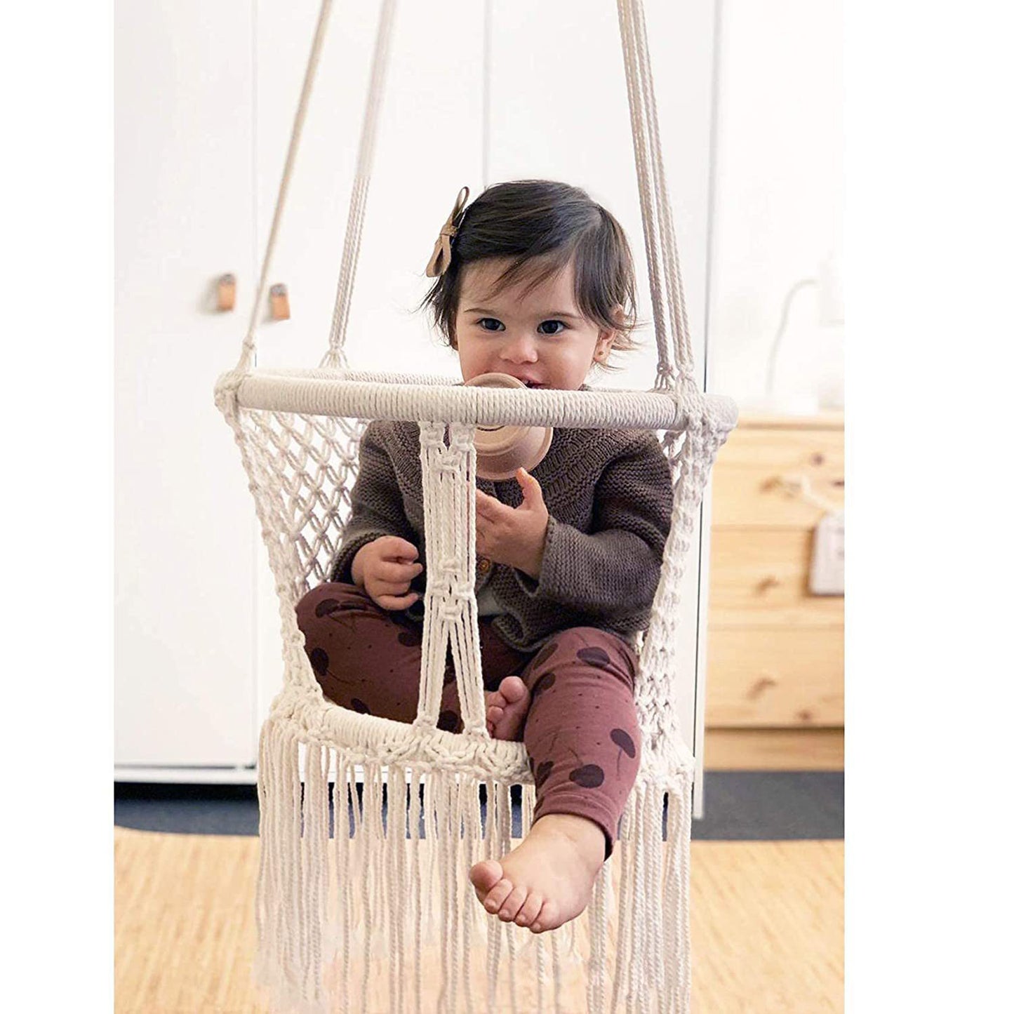 Fox Tassel Hanging Chair Children Baby Hanging Basket Swing