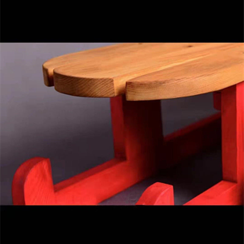 Fox Christmas New Shooting Props Wooden Sleigh