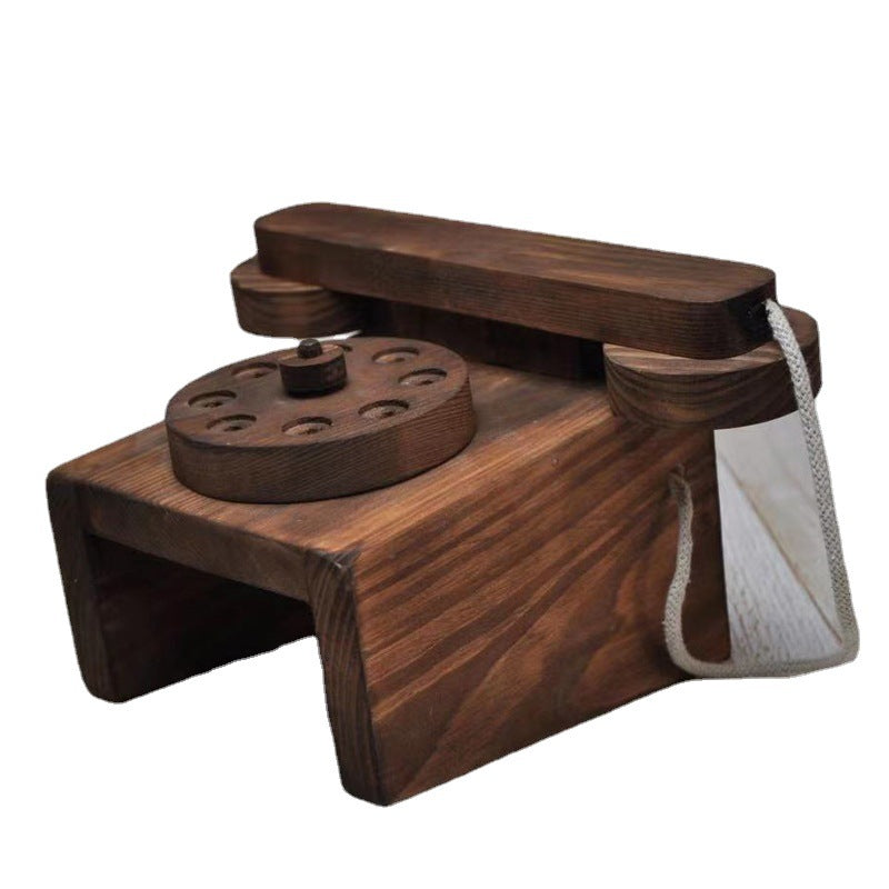 Fox Newborn Photography Props Wooden Phone Multi-color