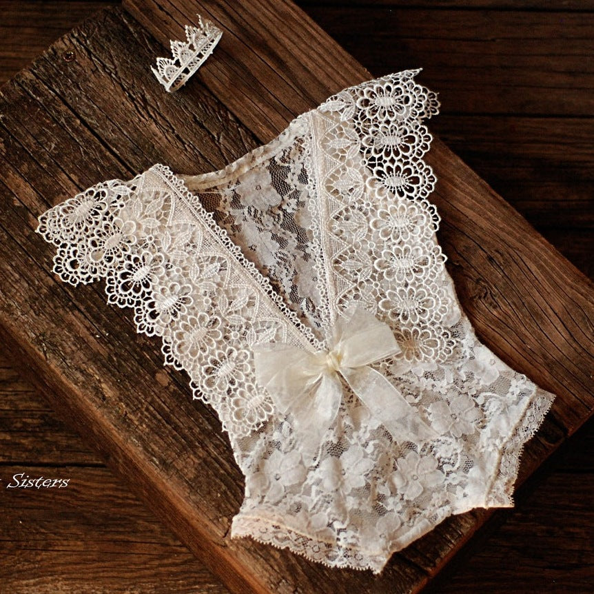 Fox 2pc/set Newborn Lace Outfits with Headwear - Foxbackdrop
