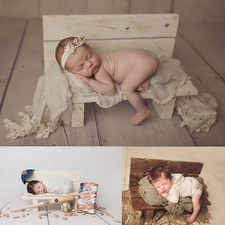 Super Sale Fox Children's Shooting Props Newborn Wooden Bed( Only US Address)