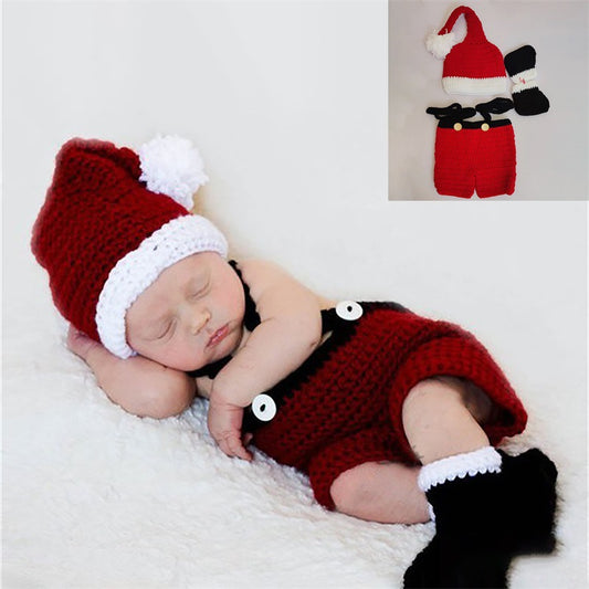Fox 2 pcs Photography Clothing Baby Newborn Knitted Christmas Clothes