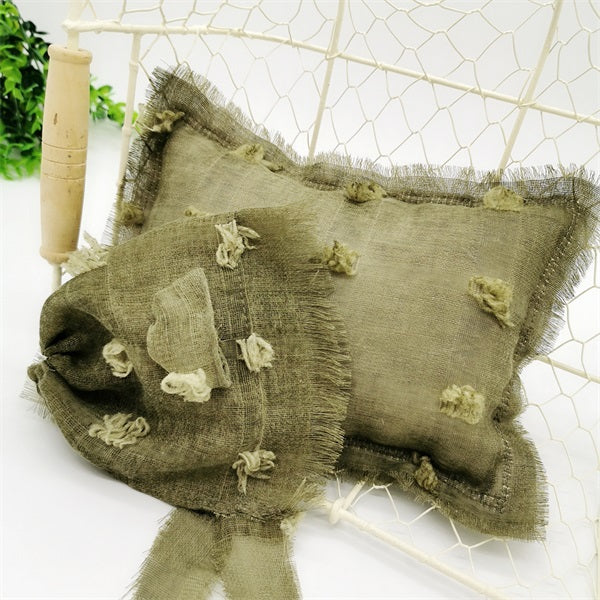 Fox 2pcs Newborn Posing Pillows Hat Suit Studio Props Photoshoot - Foxbackdrop