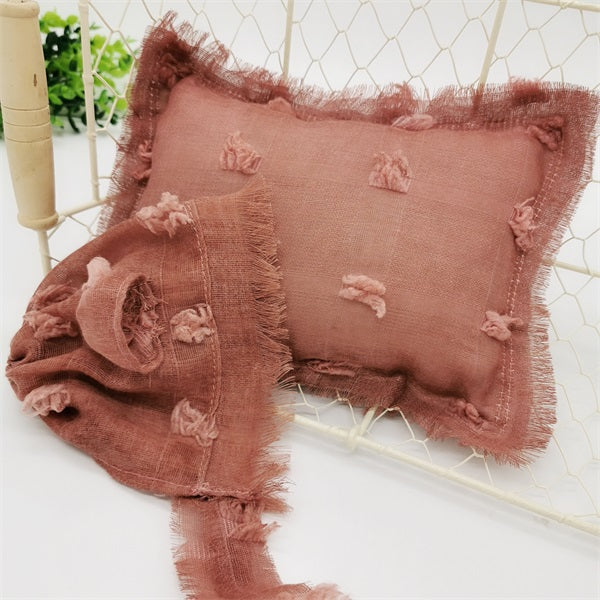 Fox 2pcs Newborn Posing Pillows Hat Suit Studio Props Photoshoot - Foxbackdrop