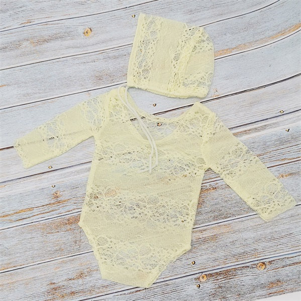 Fox Lace Newborn Outfits Hat Clothing Baby for Photoshoot Props - Foxbackdrop