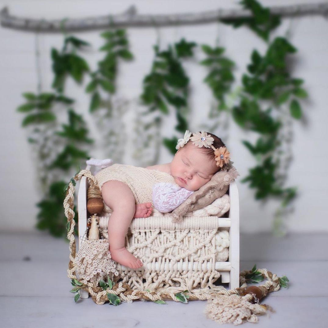 Fox Newborn Baby Wooden Prop Bed Photography Props - Foxbackdrop