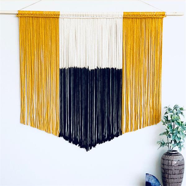 Fox 110×80cm Boho Hand Made Modern Weave Pendant Cotton Tapestry Props - Foxbackdrop