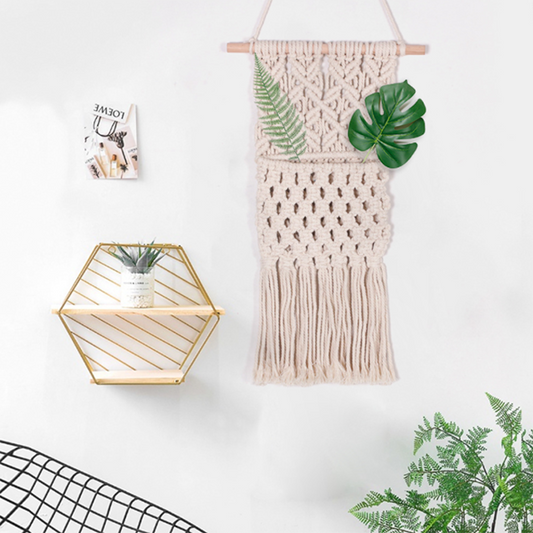 Fox 50×28cm Boho Hand Made Hanging Storage Cotton Tapestry - Foxbackdrop